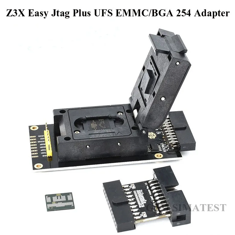 Newest ORIGINAL Easy-Jtag Plus UFS BGA-254 Socket / EMMC 254 ( +UFS 2 IN 1) Adapter for EASY JTAG PLUS BOX work | Мобильные телефоны
