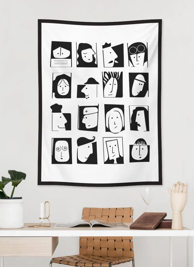 

Simple Hanging Cloth Background Fabric Personality Bed Head Dormitory Room Decorations Arrangement Wall Cloth Live Tapestry