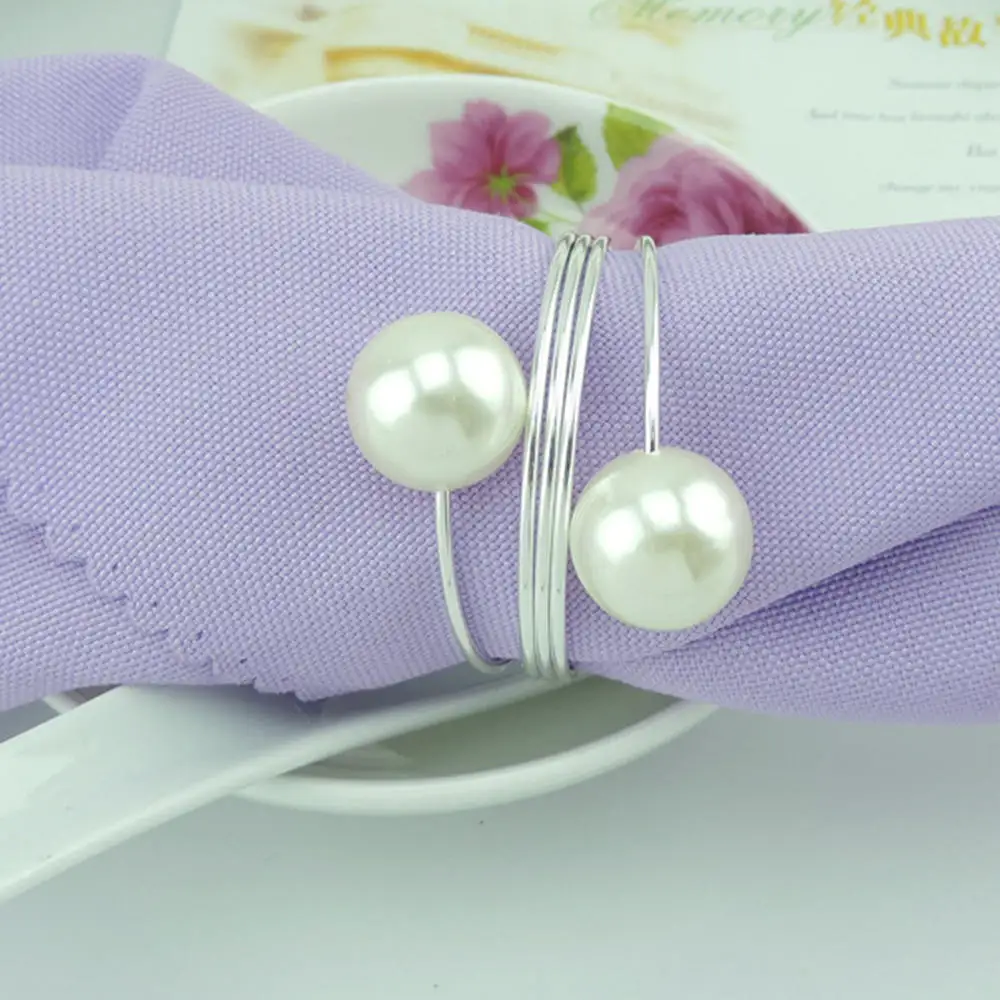 12 шт изысканное кольцо для салфеток жемчуг ручная работа пряжка держатель