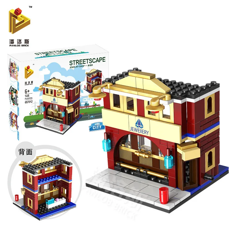 Конструктор мини-уличный магазин с видом рынка креативная архитектура мороженое