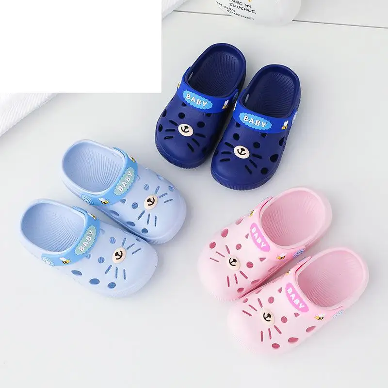 

Baby sandals and slippers non-slip indoor boys and children home casual shoes Summer new children's shoes hole shoes