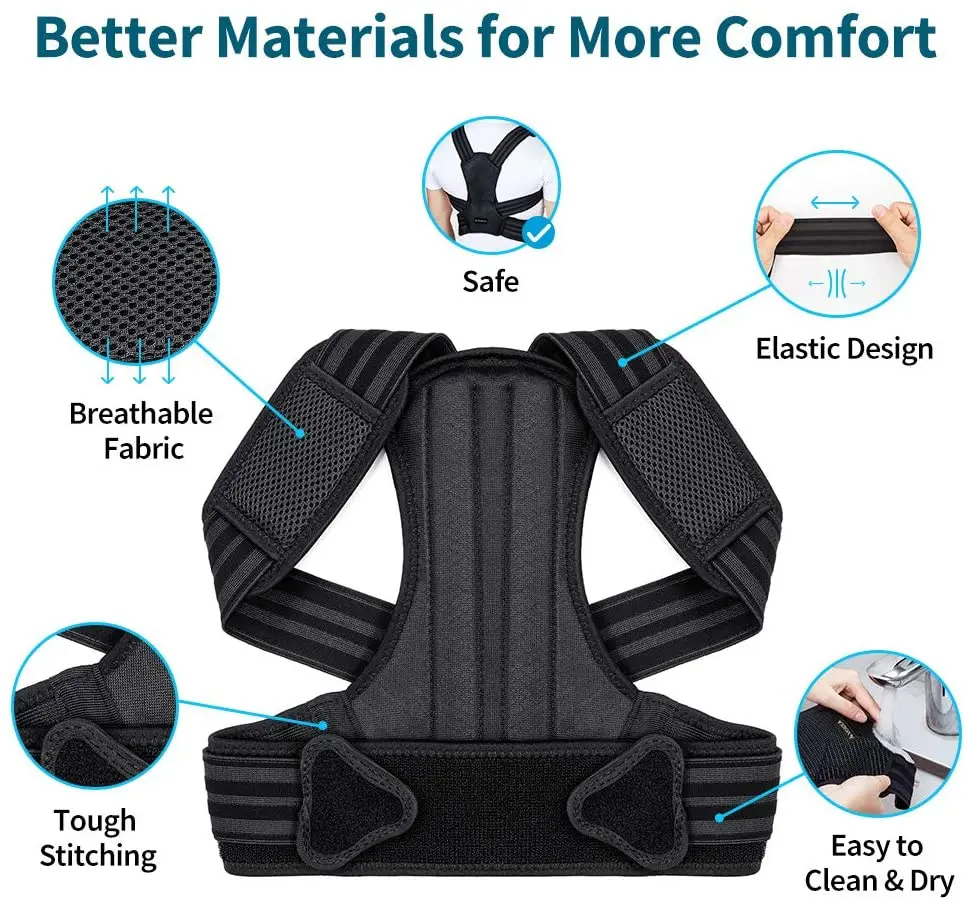 Posture Corrector Spine and Back Support Adjustable Breathable Brace Improves Providing Pain Relief Have M/L/XL | Красота и здоровье