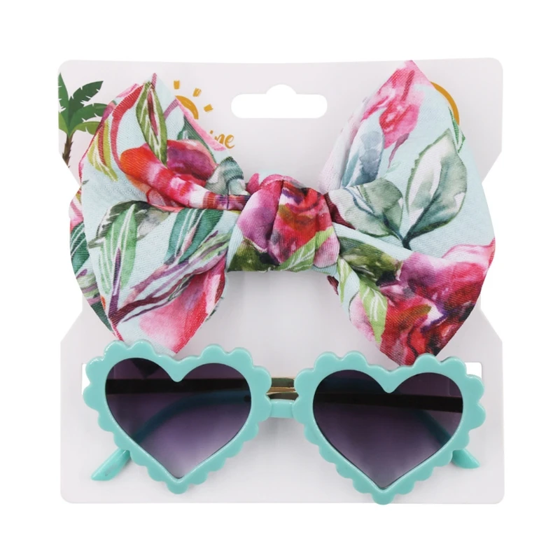 

2 Pcs Newborn Photography Props Sunglasses+Headband Set Baby Infants Photo Hair Band Eyewear Sun Glasses Kit H055