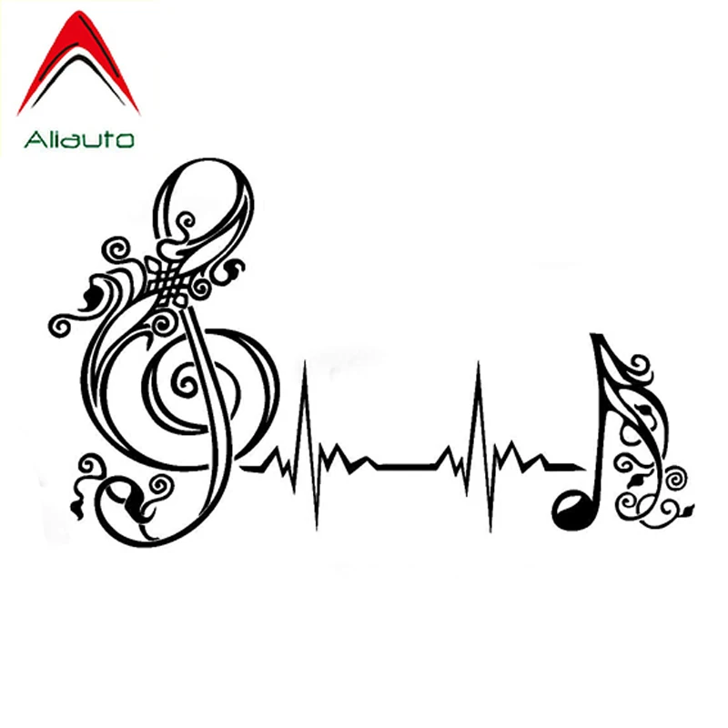 Aliauto интересный автомобильный стикер музыкальное сердцебиение импульсный