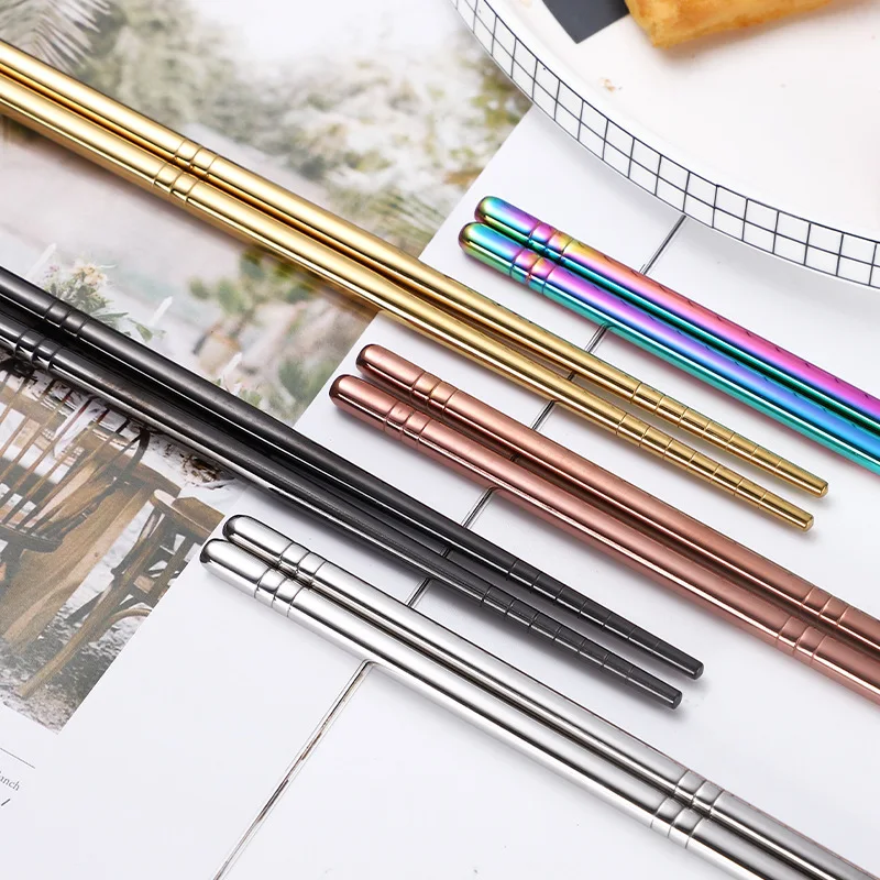 Палочки для еды из нержавеющей стали 304 полые антиожоговые антикоррозийные