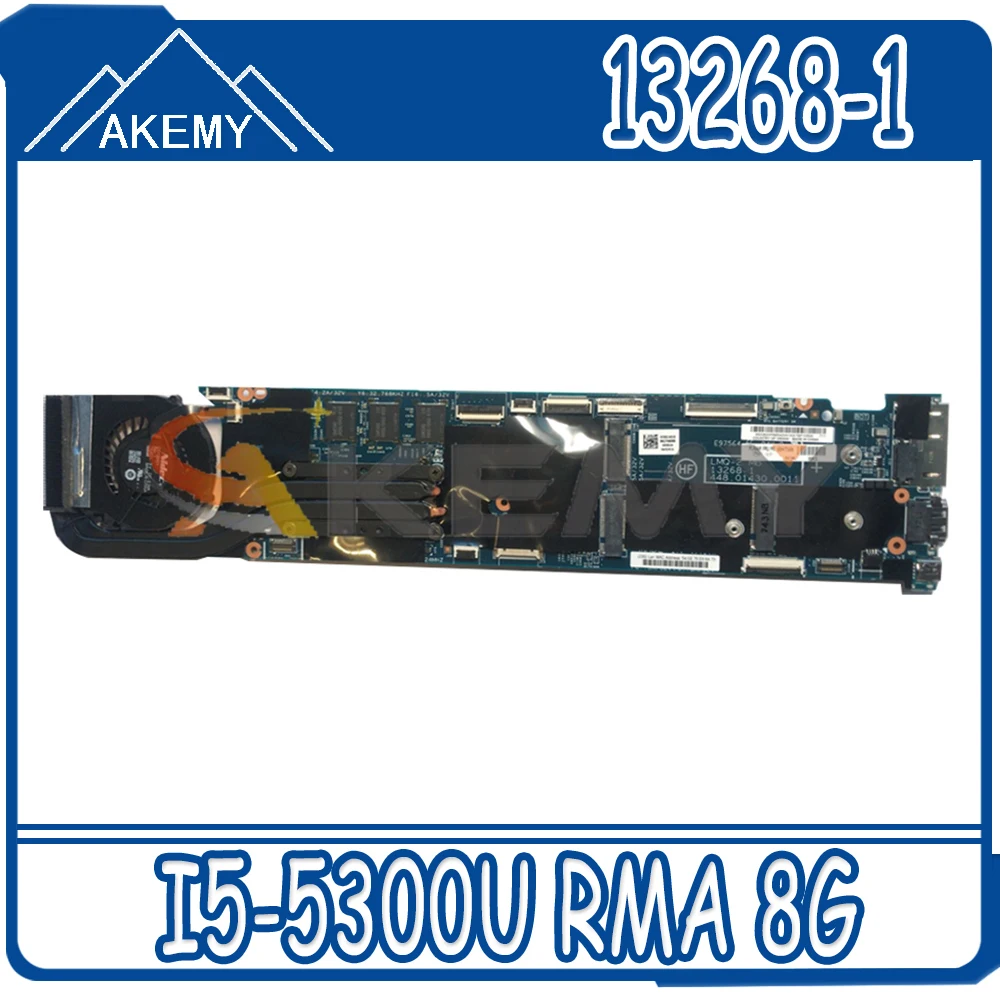 

Akemy 13268-1 448.01430.0011 для Lenovo ThinkPad X1C X1 углерода 2015 I5-5300U RMA 8G 00HT347 00HT359 Материнская плата ноутбука Проверка прошла успешно