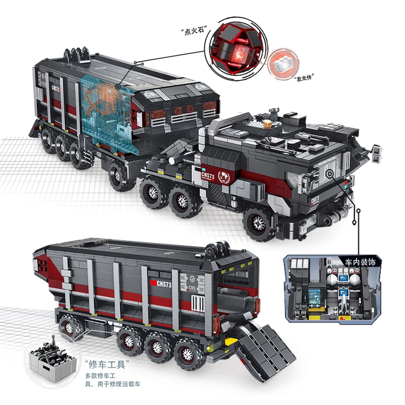 Новый minecraft совместимый technic Звездные войны город автомобиль грузовики