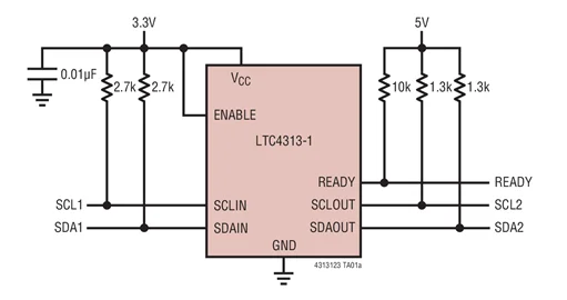 LTC4313CDD-1 LTC4313IDD-1 LTC4313CDD-2 LTC4313IDD-2 LTC4313-проводные буферы шины с высоким уровнем шума