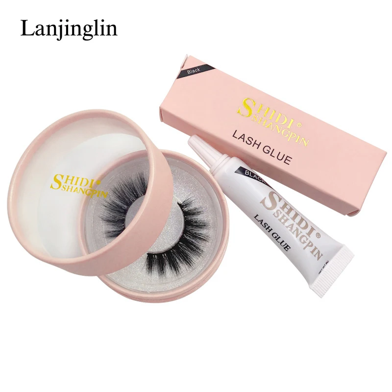LANJINGLIN 1 комплект клей для ресниц пара 3d норковые ресницы натуральные накладные