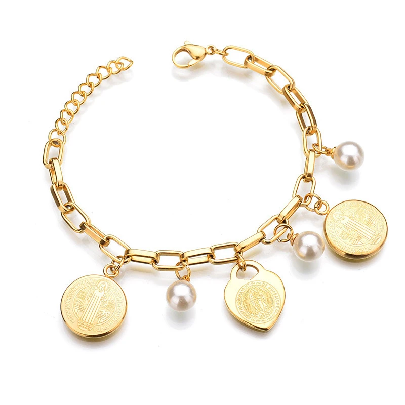 Новые шармы Ювелирные украшения с христианской символикой Девы Марии золото