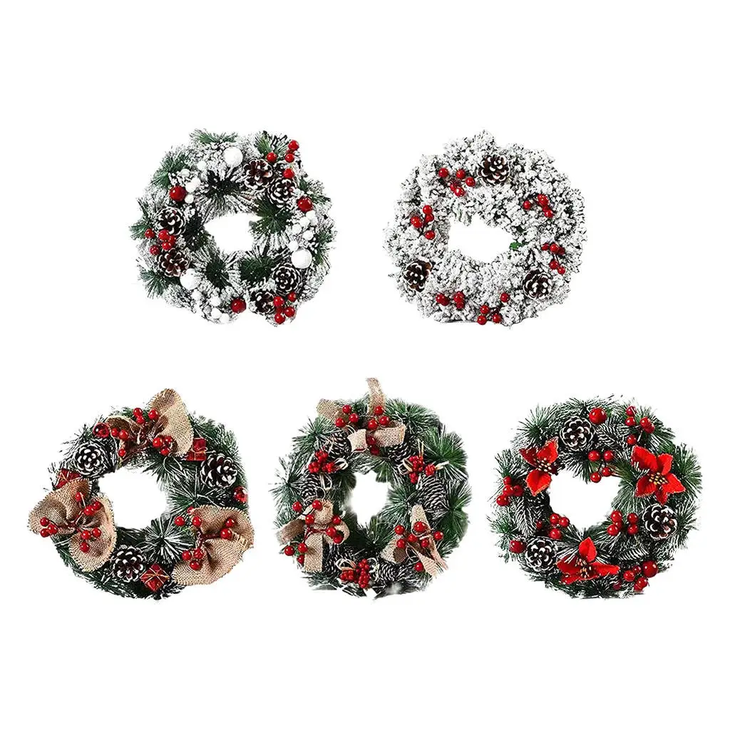 

Искусственный Рождественский венок, декоративные аксессуары, красочное красивое окно, Фотофон для передней двери, окна вечерние ничный Дек...