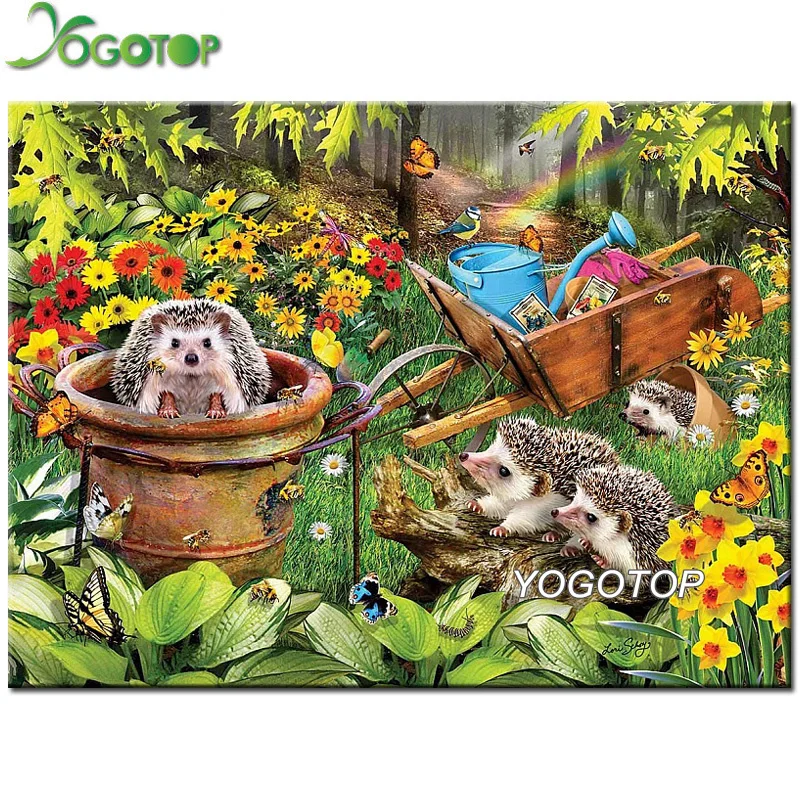 

full Diamond Painting Hedgehog Cross Stitch DIY Bead Embroidery Diamond Art animals Sale Handwork Home Decor YY2475