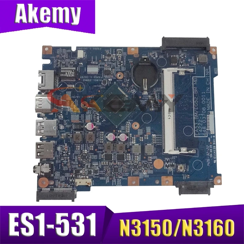 

14285-1 Dominno_BA MB 448.05302.0011 448.05303.0011 448.05304.0011 N3150/N3160 Motherboard for Acer Aspire ES1-531 EX2519 N15W4