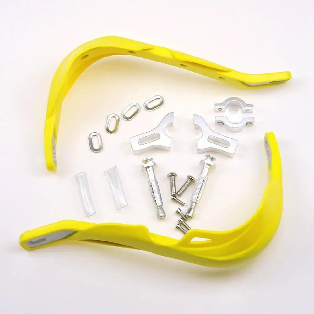

Pair Motorcycle 22mm 7/8" Handlebar Yellow Hand Guards for Dirt Pit Quad Bike