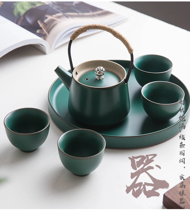 

Tea set, tea cup set, household Jingdezhen ceramic tea, Japanese creative teapot, small teacup, tea making, kungfu tea