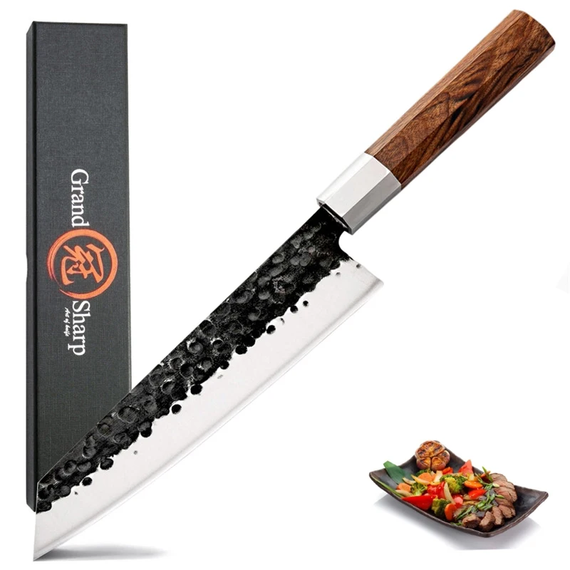 Ручной работы шеф повара нож японский Kiritsuke кухонные ножи из нержавеющей стали