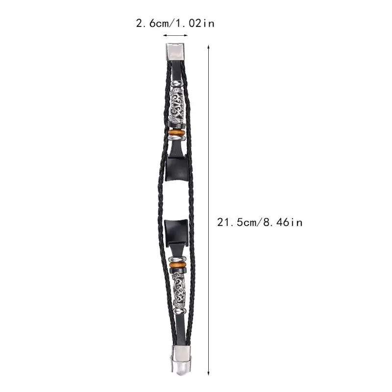 Браслет из плетеной веревки в народном стиле металлическая застежка