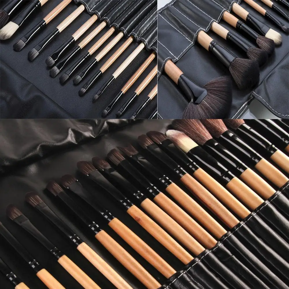 24 шт. Профессиональные кисти для макияжа инструмент теней набор кистей пудры