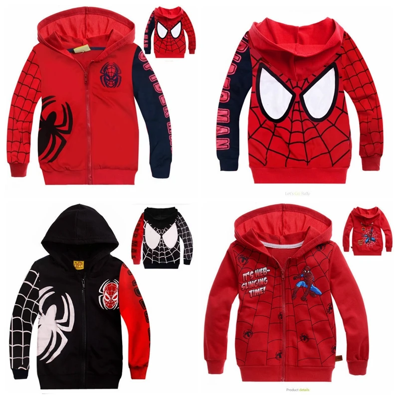 

Spiderman Jacket Kids Spring Baby Clothes Girls Cartoon Coat Hoodie With Zip Boys Jackets Children Outwear Hooded Tops Autumn