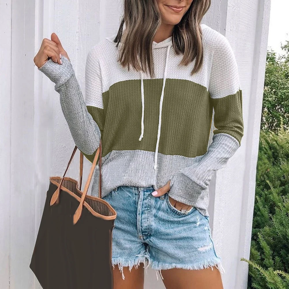 Стильные женские толстовки свитшоты Осенние Пуловеры с длинным рукавом цветными