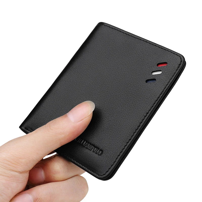 Мужской тонкий мини-кошелек simampolo из натуральной кожи с отделением для карт PL250 |