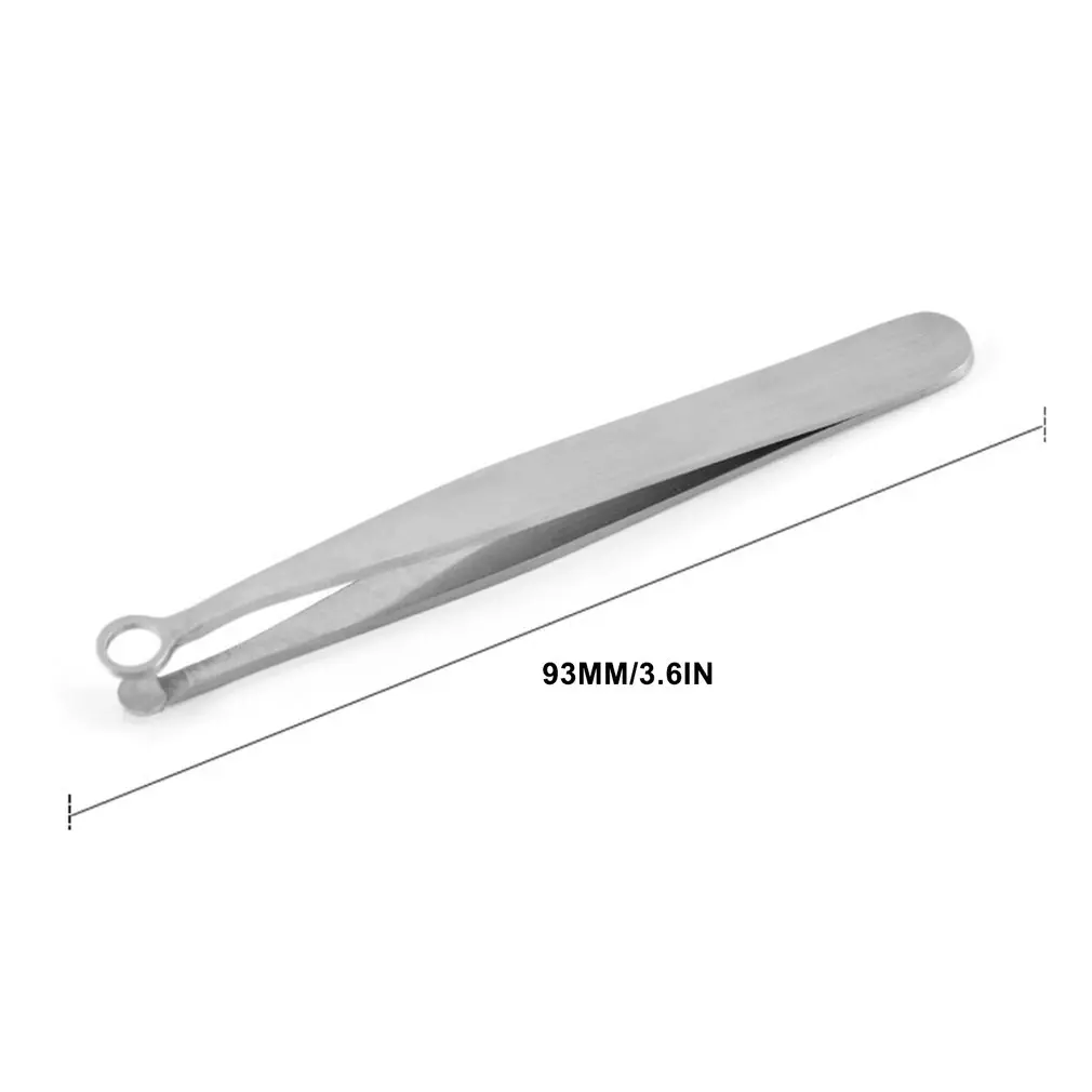 

Nose Hair Trimming Tweezers Anti-static Precision Stainless Steel Pincet Plier Repair Hand Tools Round Head Tweezer