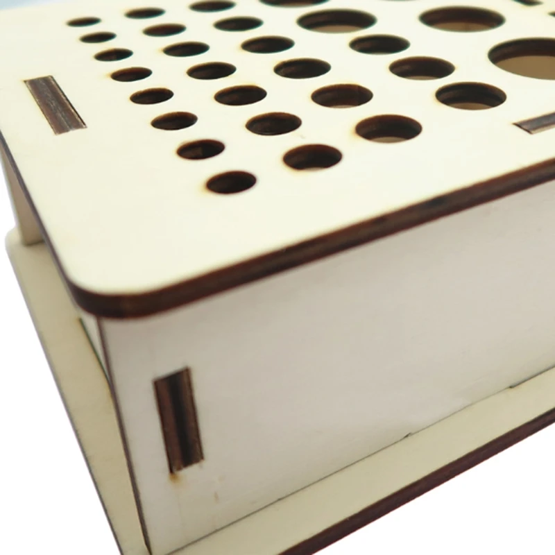 

Multi-Hole Tool Rack Hand-Sewn DIY Leather Tool Rack Multi-Hole Wooden Tool Table Diamond Cutting Rack