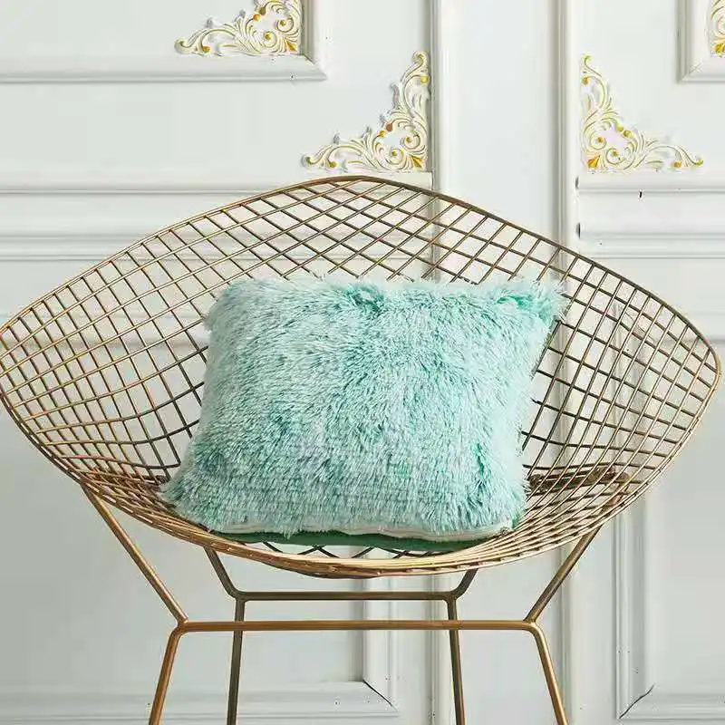 

45x45Soft Fur Plush Shaggy Fluffy Cushion Cover Pillowcase Home Decor Pillow Covers Living Room Sofa Decorative Cushion Covers