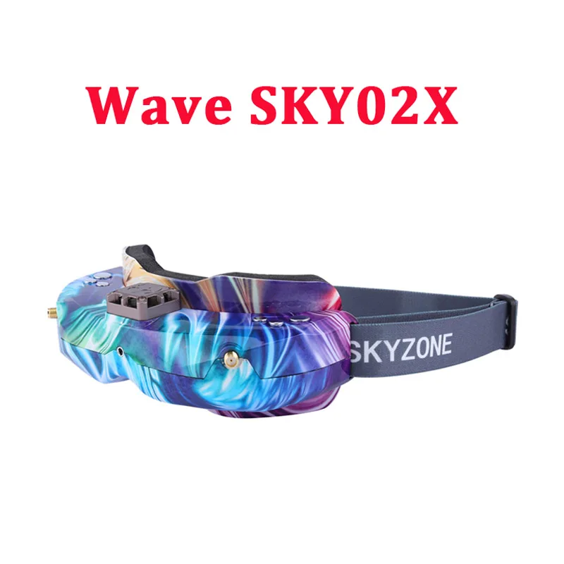 Skyzone SKY03O O светодиодный/SKY03S/SKY02C/SKY02X 5,8 ГГц 48CH разнообразие FPV очки для радиоуправляемого дрона Accs OSD DVR HDMI и головной вентилятор светодиодный - Цвет: Wave SKY02X