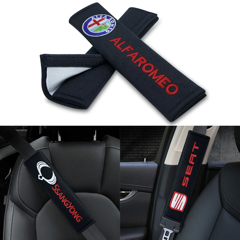 Фланелевый защитный чехол для ремня безопасности из хлопка салона автомобиля 2