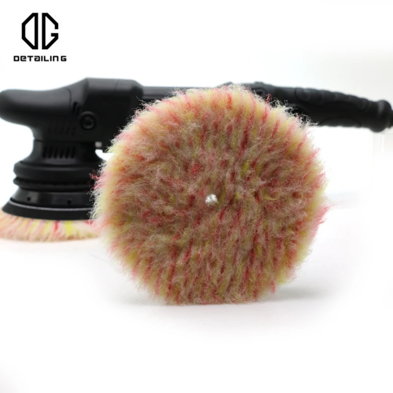 

DETAILING 1pc 3/5 Inch Red&Yellow Wool Buffer Wax for Auto Polishing Wheel Car Polish Wax Pad