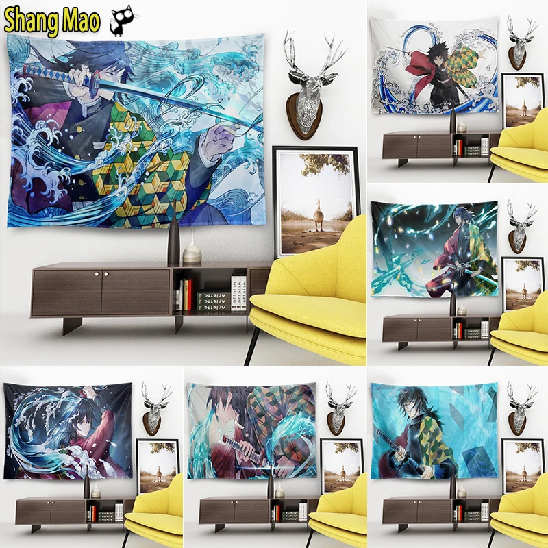 

Гобелены tomioka giyuu для студенческого общежития, мужская пещера для спальни, гаража, гостиной, дома