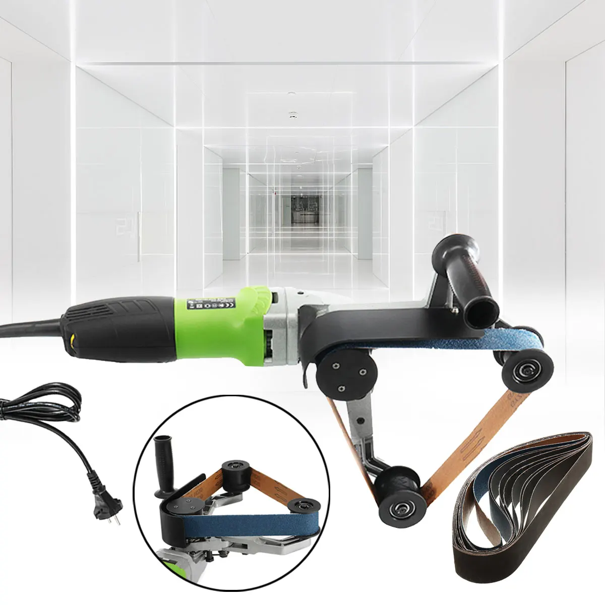 Moyi 110 V/220 V проволочный станок для рисования шлифовальный инструмент из нержавеющей стали установка полировки труб шлифовальный ремень шлифовальный станок