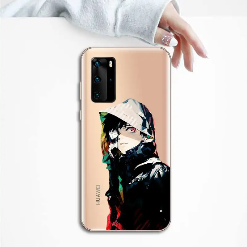 

Tokyo Ghoul Kaneki Ken Phone Case Transparent for Huawei P20 P30 P40 honor 8 10i P smart 2019 Samsung A71 A21S S10 20 plus
