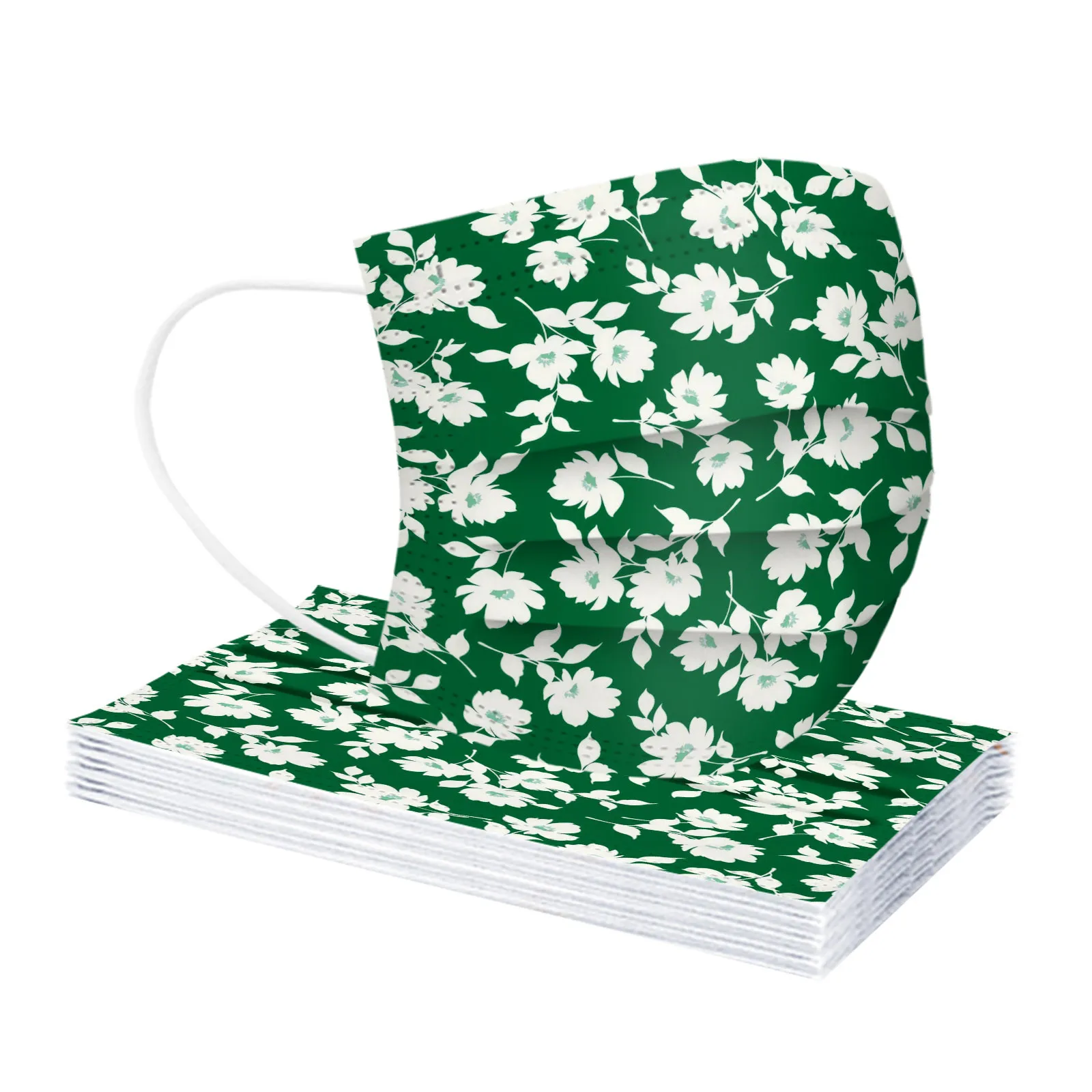 

10pc Children Flower Masks Protective 3-layers Breathable Face Mouth Masks Safe Meltblown Non Wove Masque Baby Ear Bandage