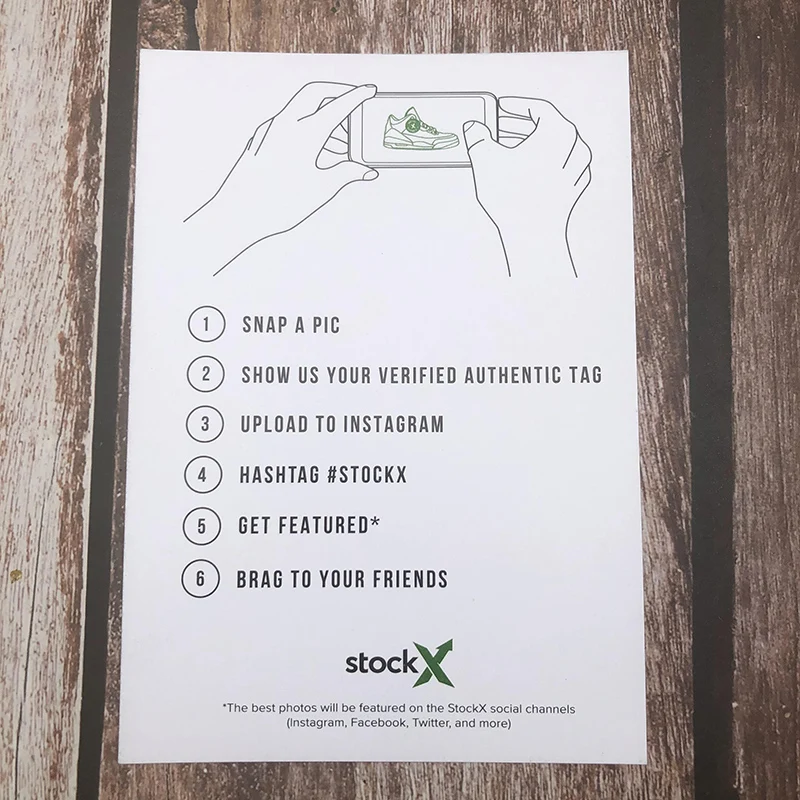 5sets Lot Chip induction2020 StockX Tag Green Circular Tag Rcode Stickers Flyer Plastic Shoe Buckle Verified X Authentic Tag