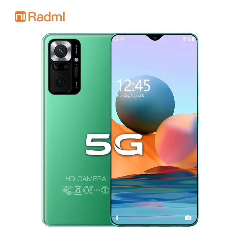

Radmi Note 10 Pro Smart phones 16GB+512GB smartphones 6.7 HD inch cellphones MTK 6889 mobile phones Faca ID adnroid 10.0 phone
