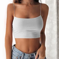 summer womens top solid basic top female camisole sexy bodycon sleeveless cami tube wild thin camis strap crop top