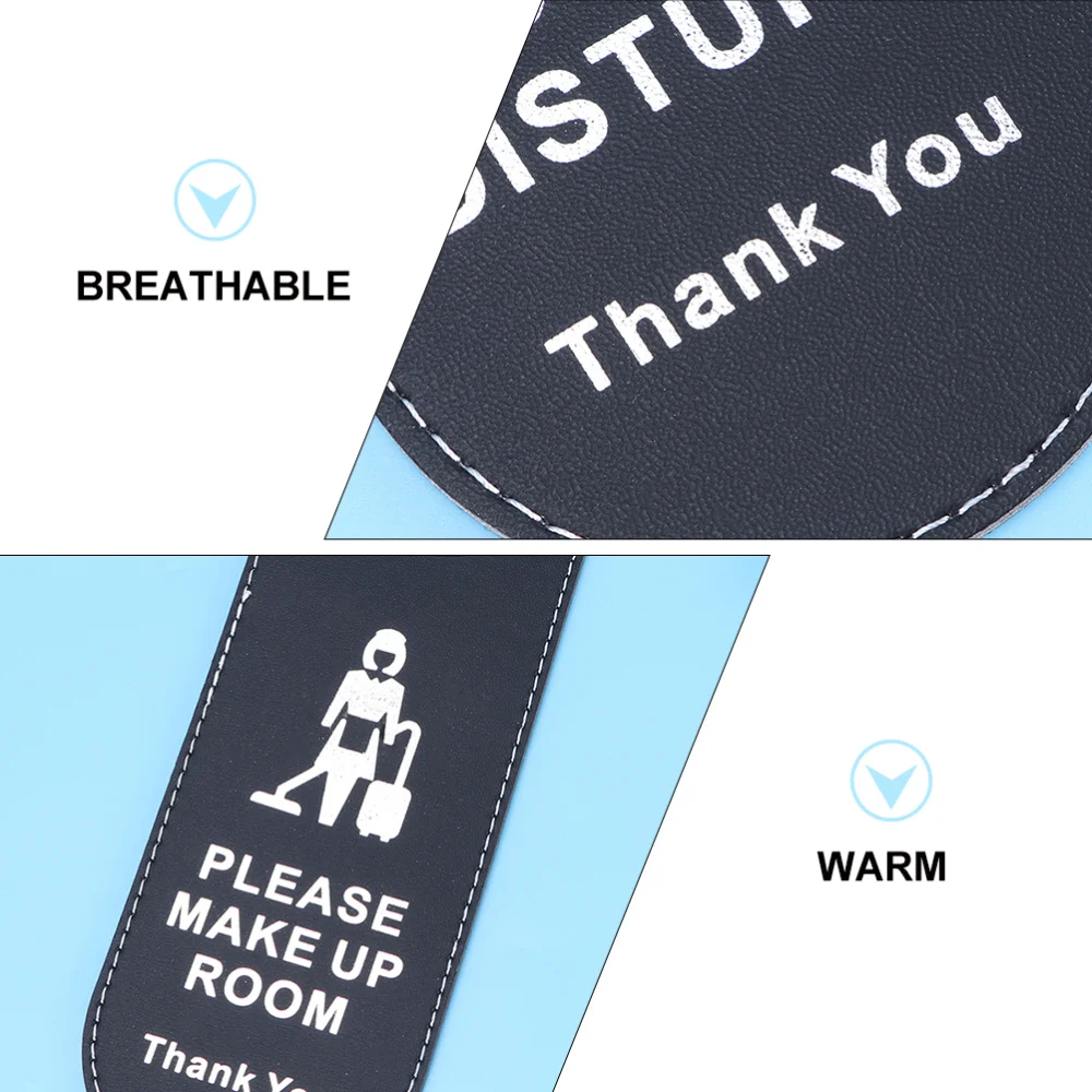 

4pcs Hotel Door Leather Tag Do Not Disturb Tag Door Notification Hanging Tag