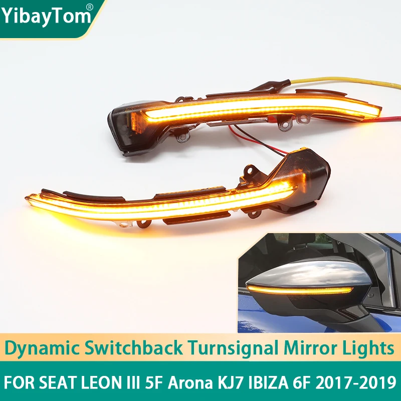 

LED Dynamic Mirror Light Turn Signal Indicator Switchback for Seat Leon III Mk3 5F 2013-2018 Ibiza KJ Mk5 V Arona accessories