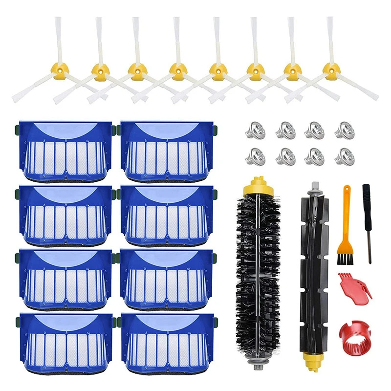 

Набор сменных аксессуаров для IRobot Roomba серий 600, 690, 680, 660, 650, боковая щетка, гибкая щетка для взбивания