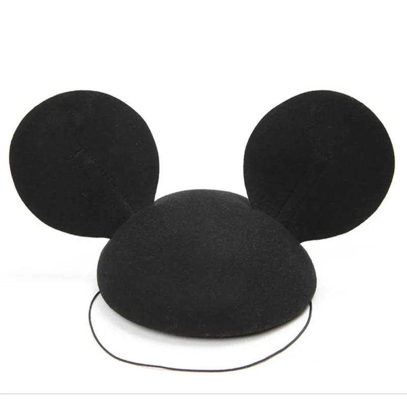 Милый берет шапки с ушками Микки шерстяная фетровая шляпа женская модная