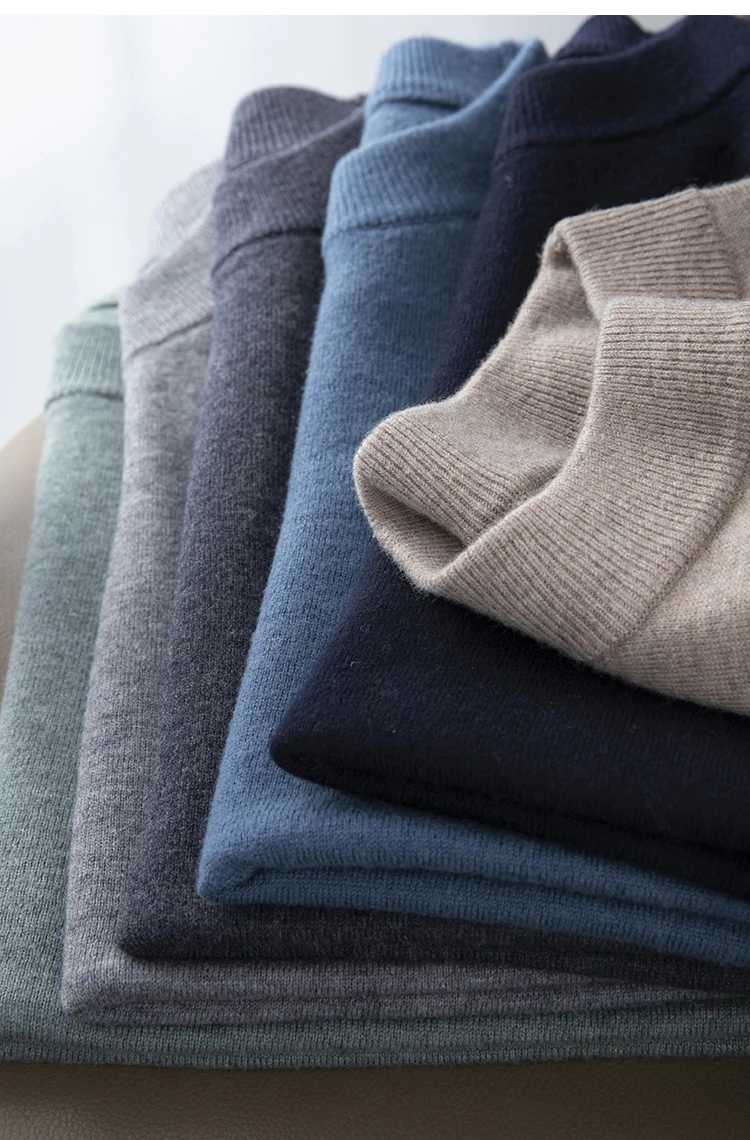 

Man Wool Sweater Turtleneck Woolen Shirt Sweater New