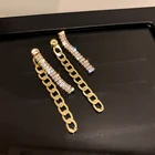 2021 трендовые европейские модные крупные серьги-капли на цепочке изысканные серьги-подвески в стиле знаменитого клуба на ювелирных изделиях