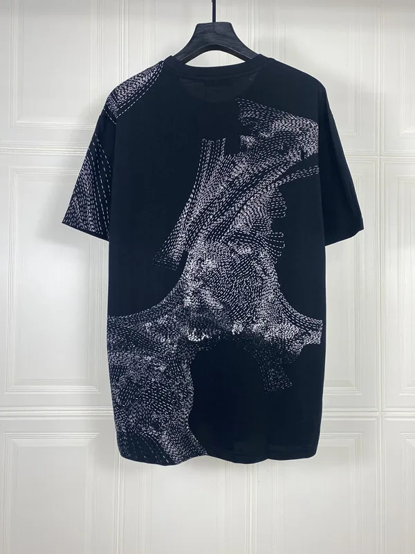 

CODE 93Men's and women's new style T-shirt with print pattern, high-quality brand cotton summer casual all-match bottoming shirt