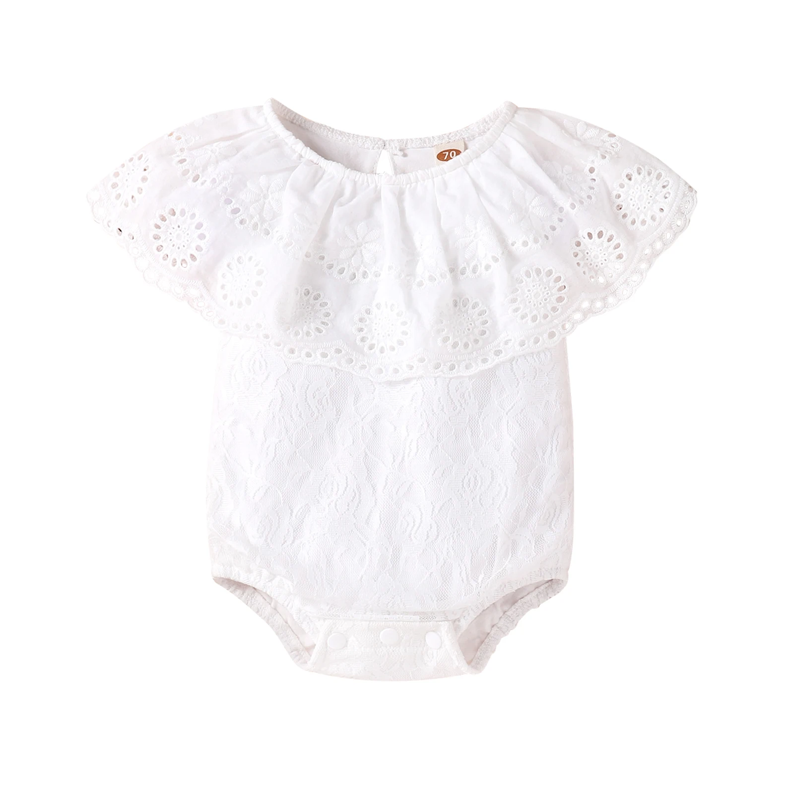 

Summer Lace Hollow O-neck Romper Elegant Newborn Kids Baby GirlsJumpsuit Sleeveless Infant Jumpsuit Outfits Clothes 0-24M