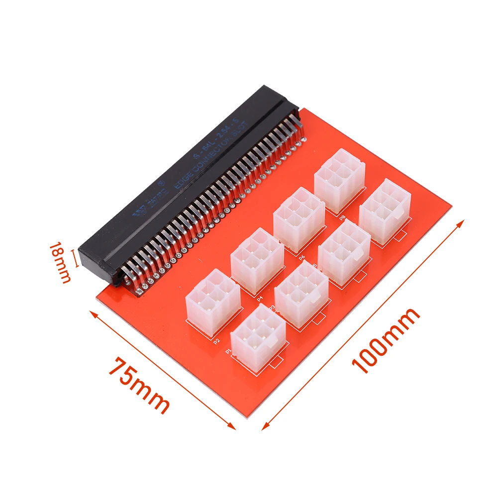 

1200W Mining Power Supply 8*6 Pin Breakout Board And 10pcs 6 Pin to 8 Pin Power Cables for BTC Bitcoin ETH Ethereum Miner PSU