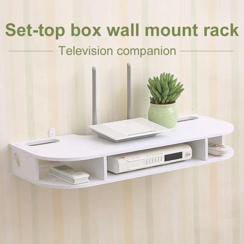

Router Storage Box Wall Storage Box Wide Application Stylish Kitchen Family KTV Easy Assemble White Space Saving High Grade
