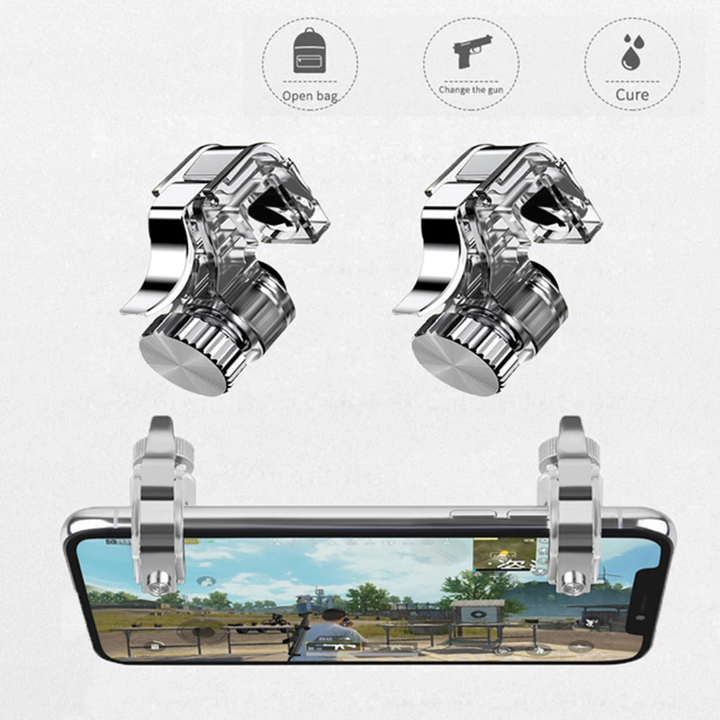 

1 Pair Gamepad Mobile Trigger Control Cell Phone Gamepad Controller Gaming Shooter Fire Button Aim Key Joystick Metal