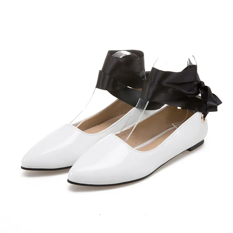 

Plus Size Flat lace up single shoes summer flat ladies women shoes woman